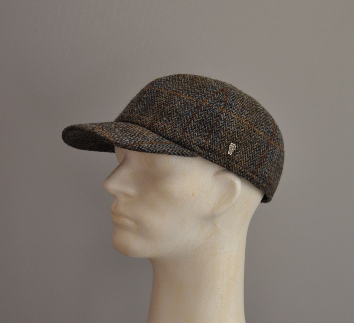 baseballcap in Harris Tweed en met oorkleppen City Sport