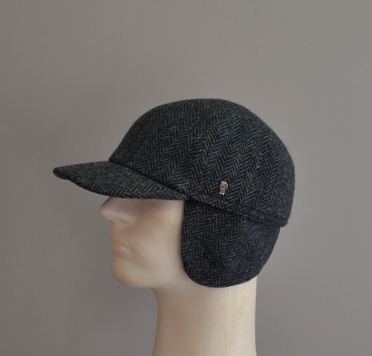 baseballcap in Harris Tweed en met oorkleppen City Sport