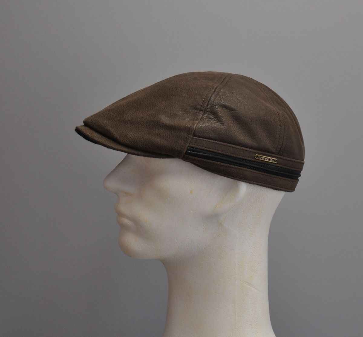 duckcap in leder Stetson